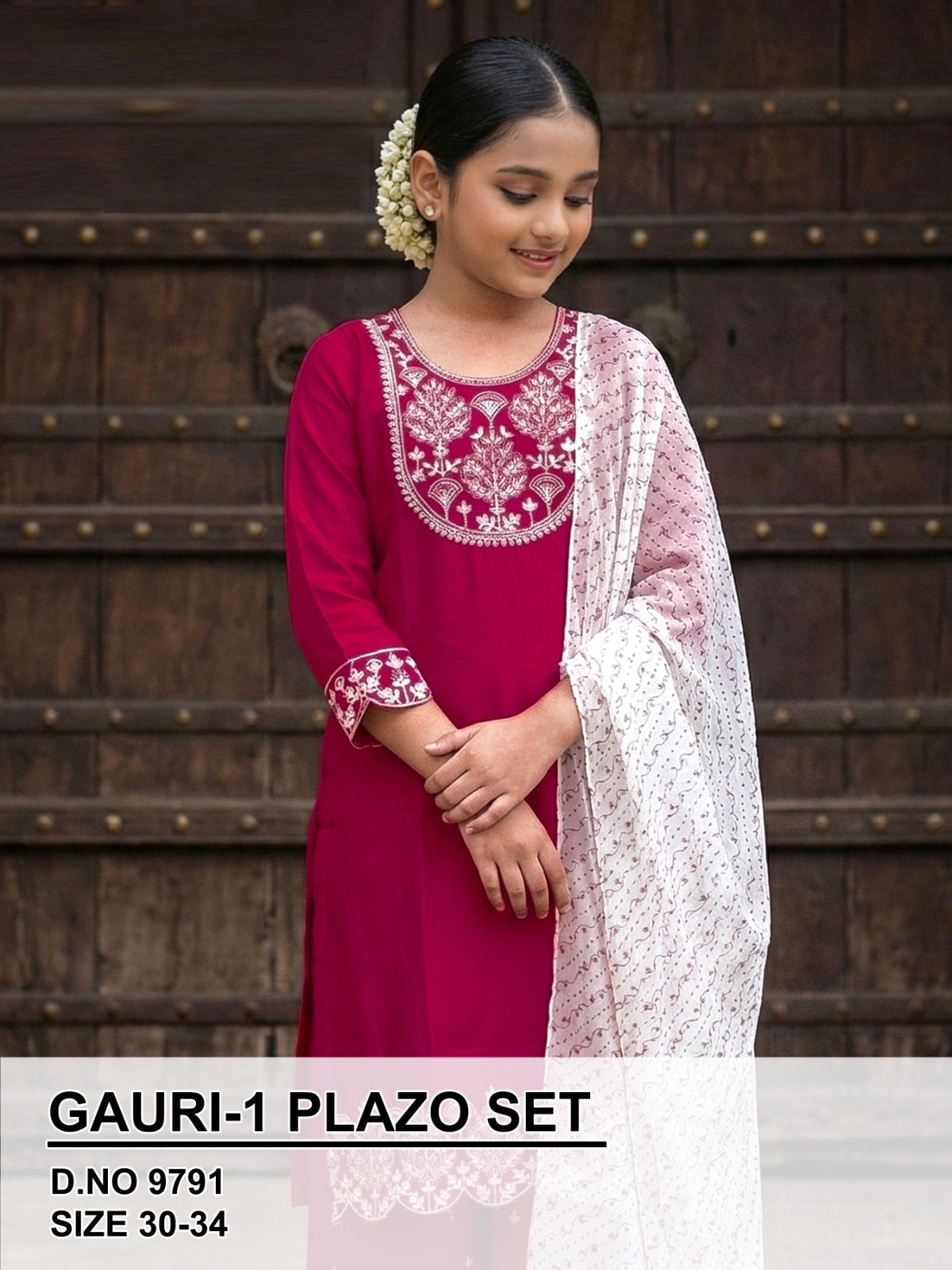 Gauri 9791 Vatican Silk Kids Kurti Palazzo Set Collection