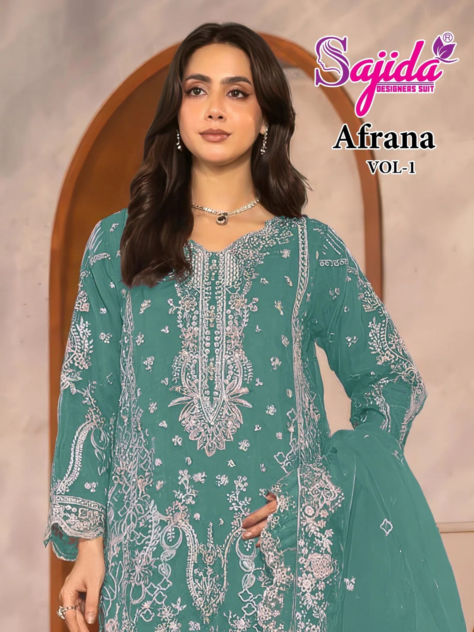 Sajida Afrana Vol 1 Crunchy Silk Pakistani Suits Wholesale