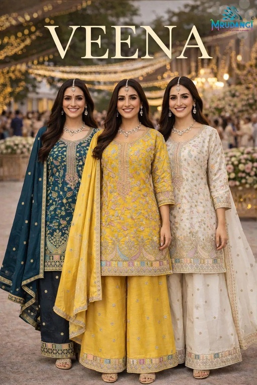 Mrudangi Veena Heavy Embroidered Readymade Salwar Kameez