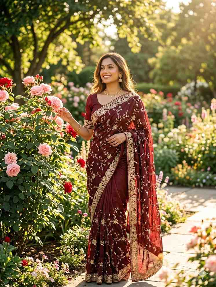 Flower 2112 Silk Sequence Worked Designer Saree Collection