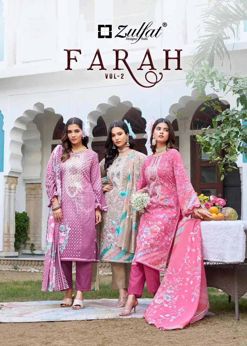 Zulfat Farah Vol 2 Cotton Pakistani Dress Material