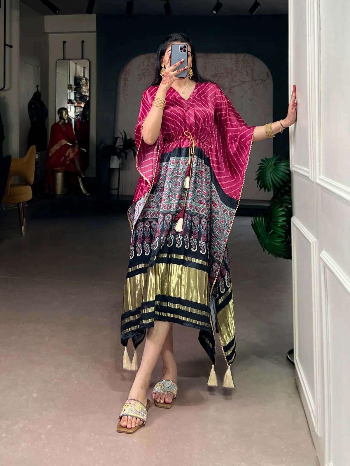 Taraa L 3002 Gaji Silk Printed Kaftan Collection