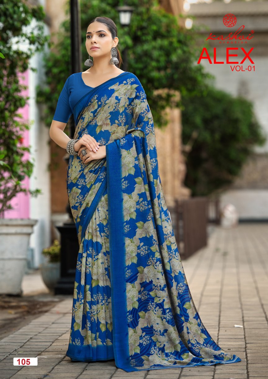 Kashvi Alex Vol 1 Black Printed Saree Collection