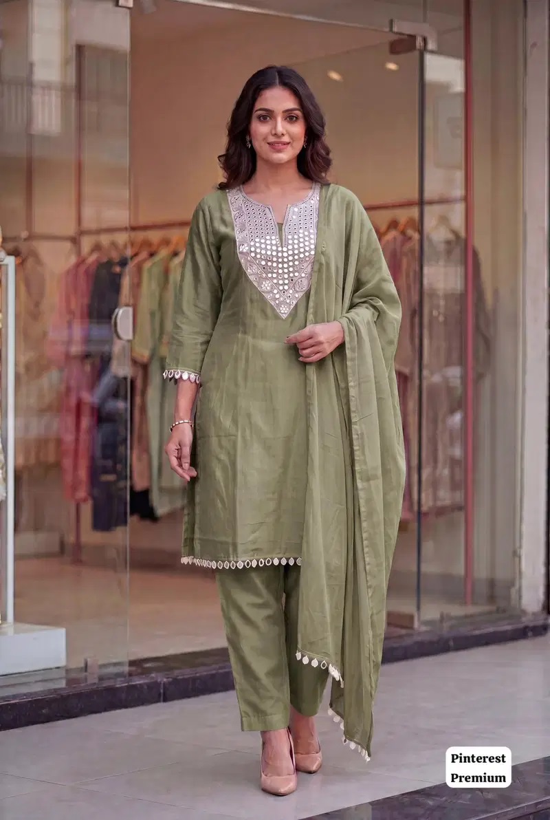 Pinterest Premium Vol 3 Crush Silk Kurti With Bottom Dupatta