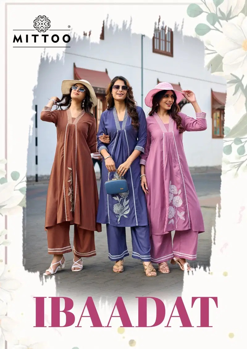 Mittoo Ibaadat Thread Work Kurti With Bottom Collection