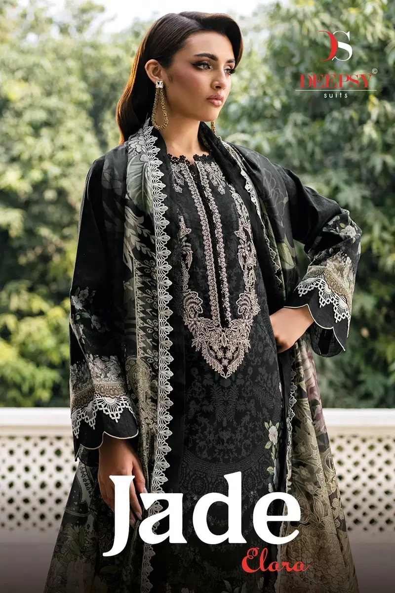 Deepsy Jade Elara Embroidered Pakistani Suit Chiffon Dupatta