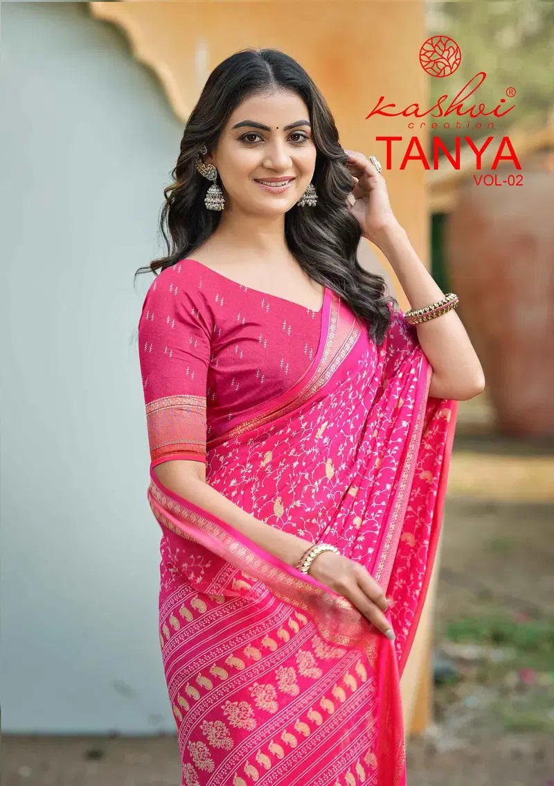 Kashvi Tanya Vol 2 Printed Sarees Below 500 Wholesale Price