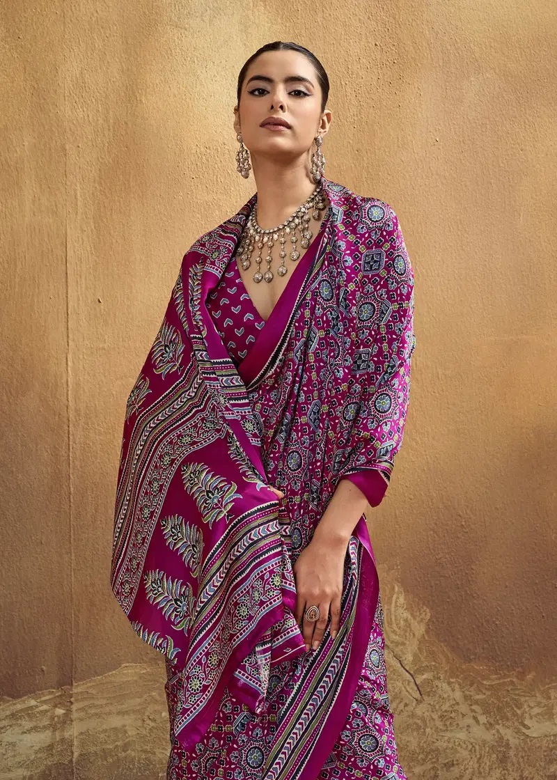 Rajtex Pure Ajrakh 035 Ajrakh Printed Saree Collection