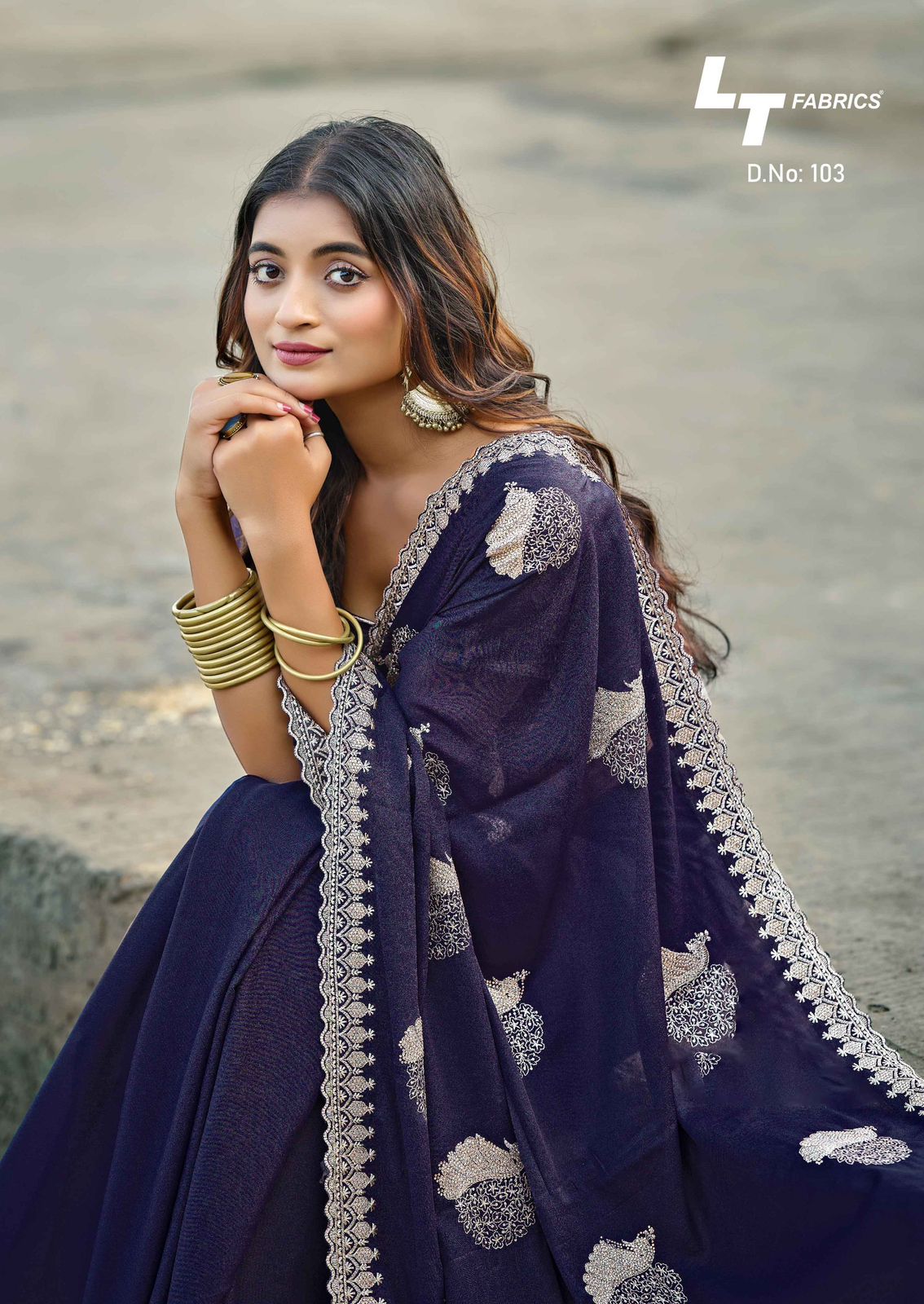 Lt Aayushi Vol 1 Pn Silk Swaroski Work Saree Collection