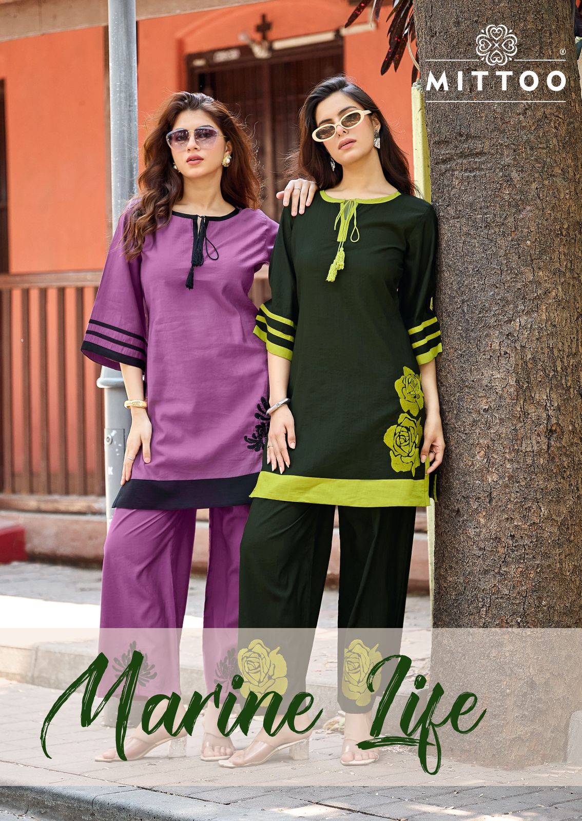 Mittoo Marine Life Viscose Thread Work Co Ord Set Collection