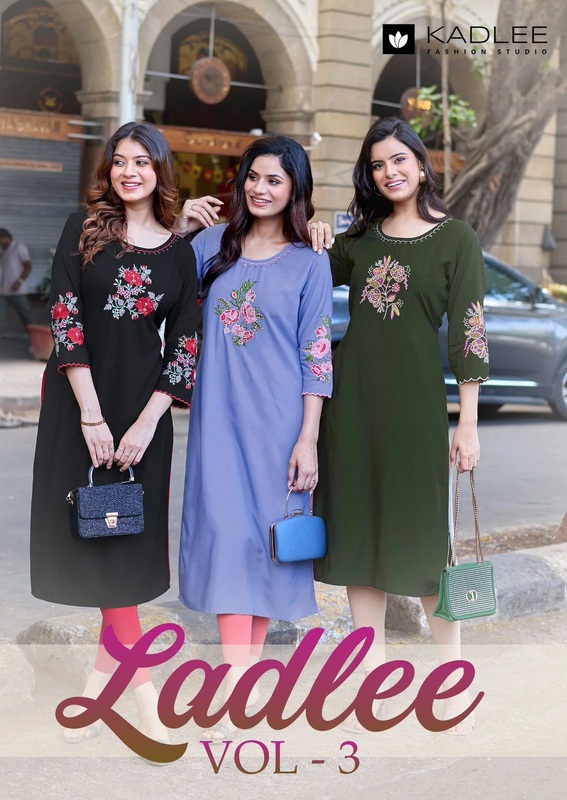 Kadlee Ladlee Vol 3 Thread Work Kurti Collection