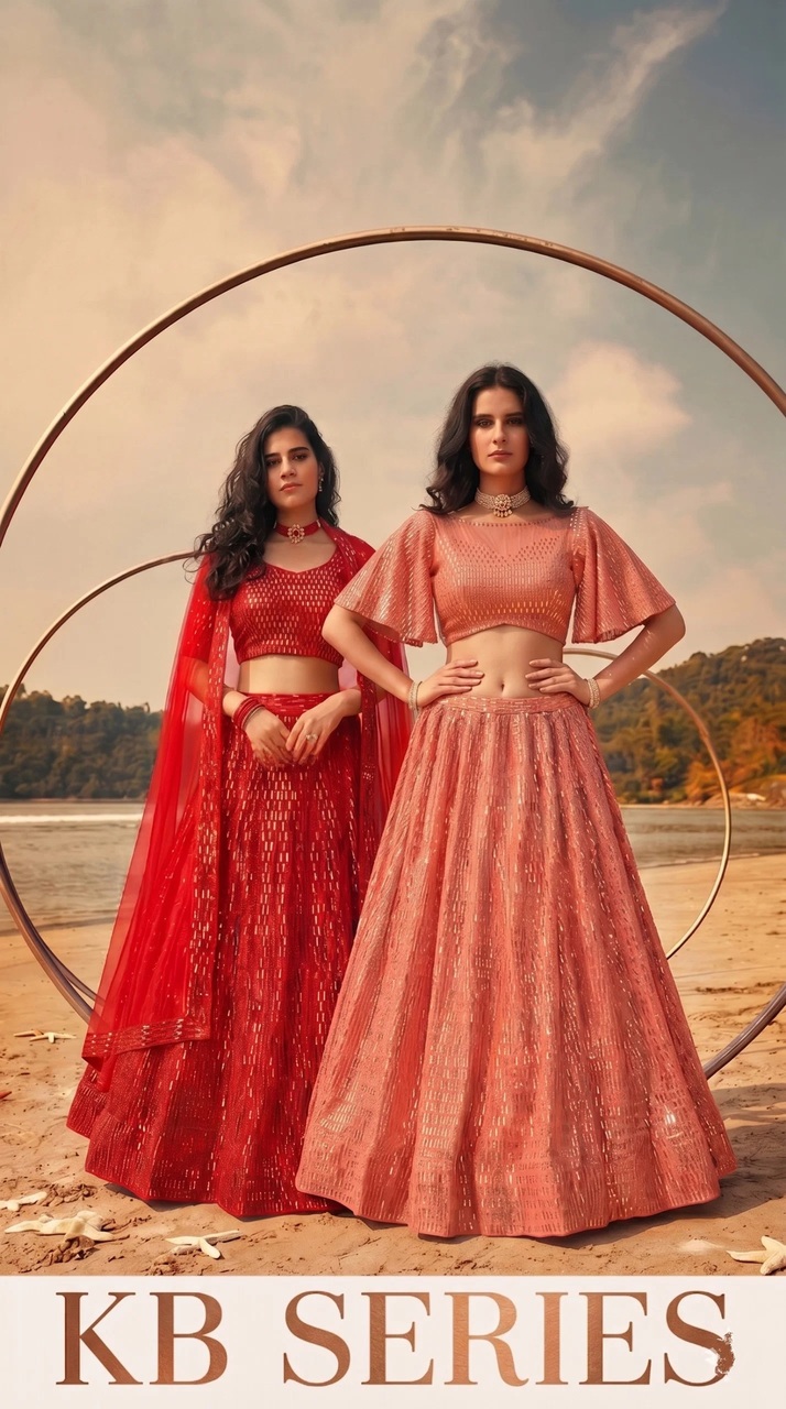 Kb Series 8101 Butterfly Net Designer Lehenga choli Collection