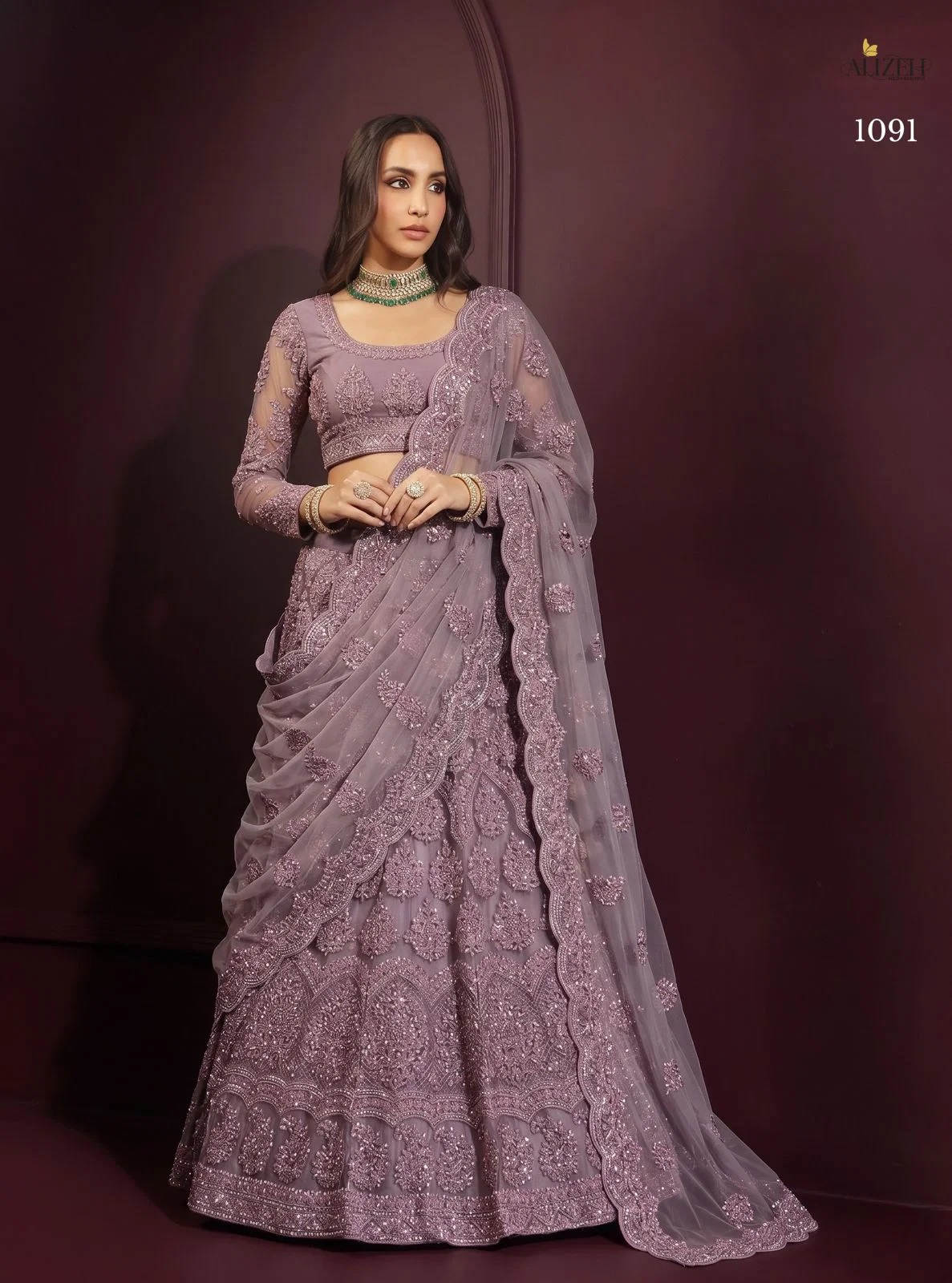 Alizeh 1091 To 1095 Net Designer Lehenga Choli Collection