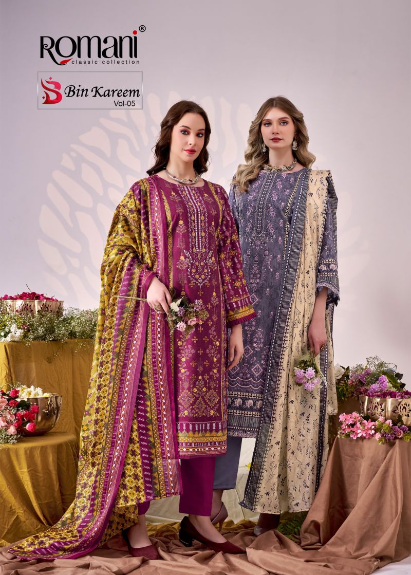 Romani Bin Kareem Vol 05 Cotton Readymade Dress Collection