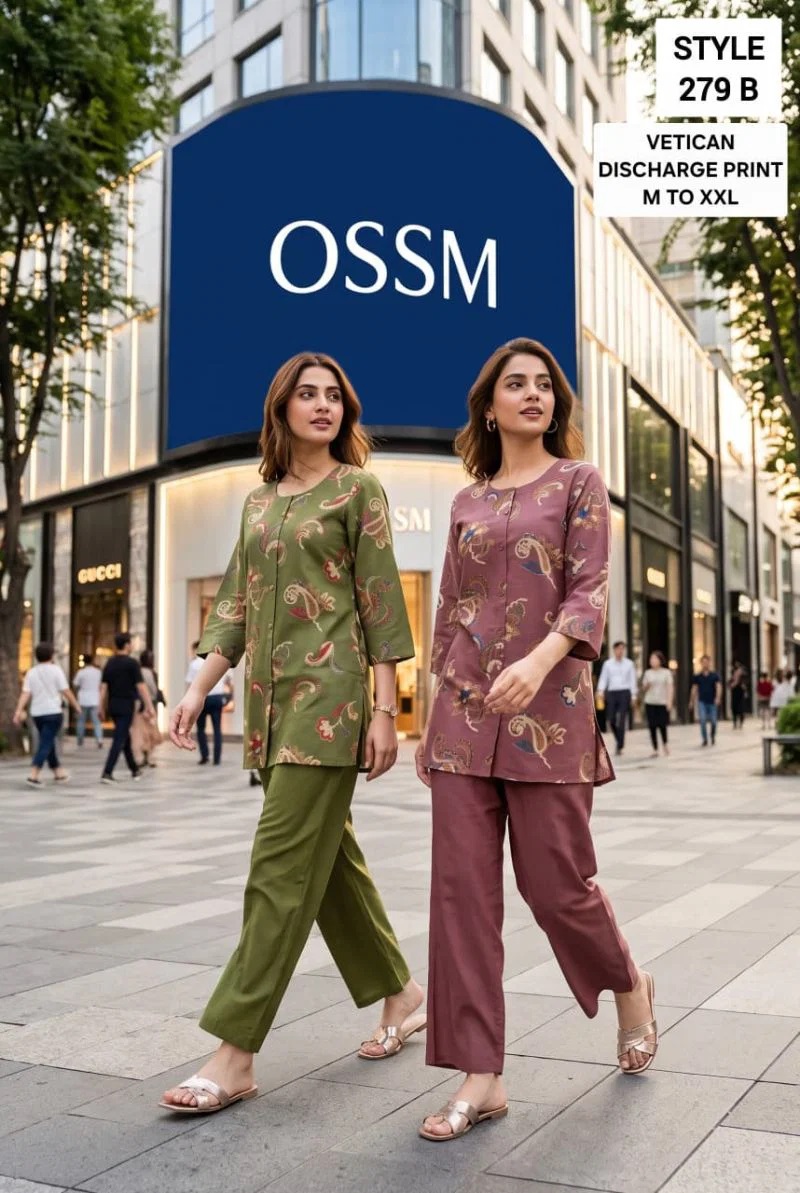 Ossm Style 279 A To D Vatican Printed Co Ord Set Collection