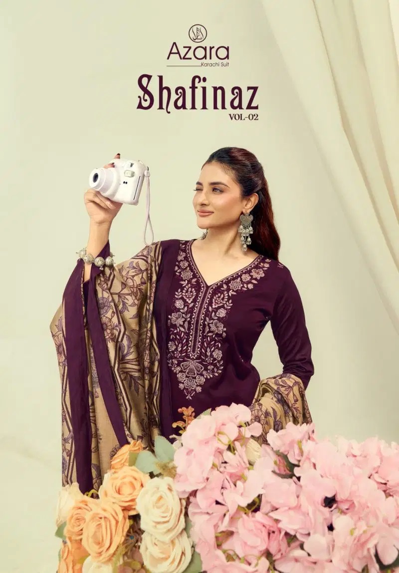 Radhika Azara Shafinaz Vol 2 Jam Cotton Dress Material Collection