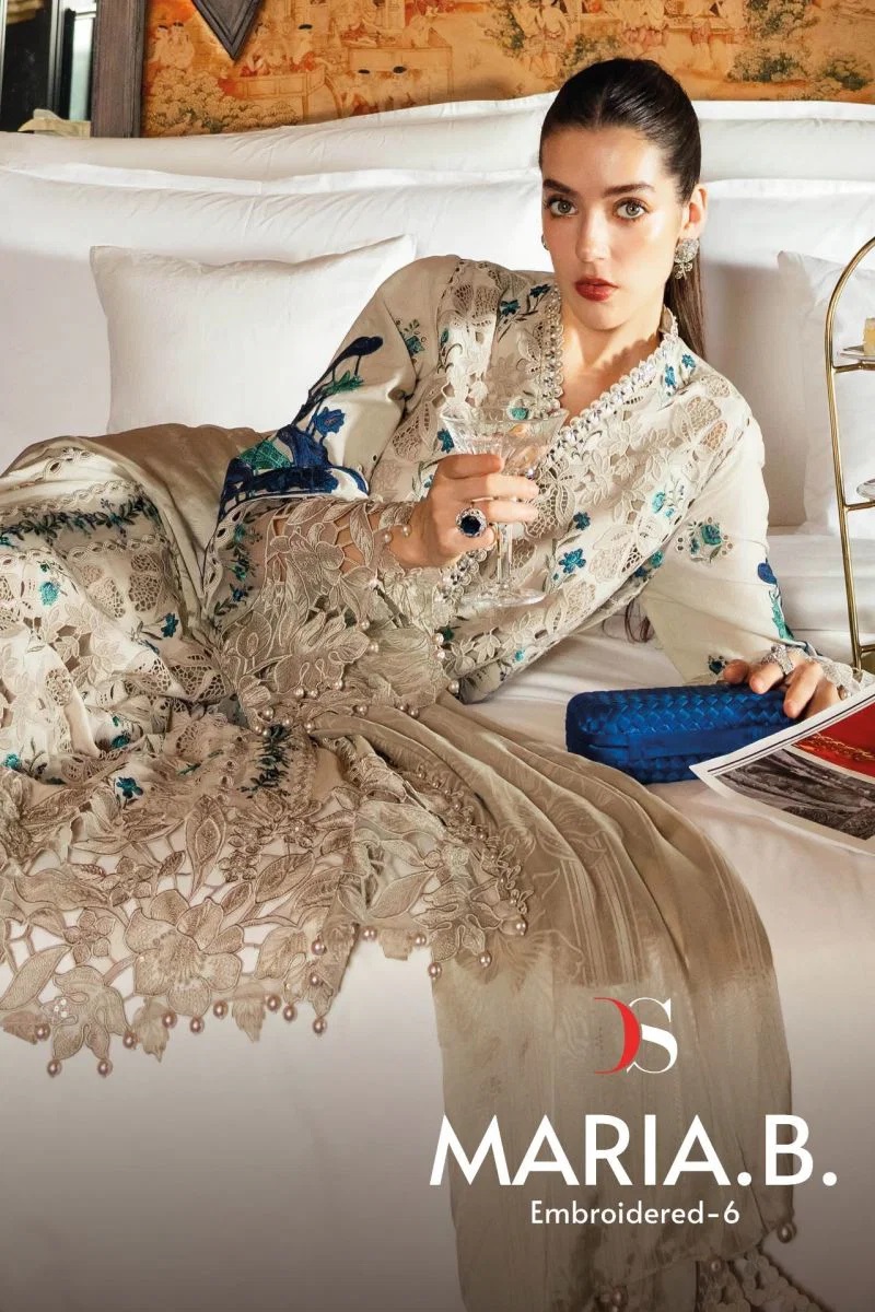 Deepsy Maria B Embroidered Vol 6 Pakistani Suits Chiffon Dupatta