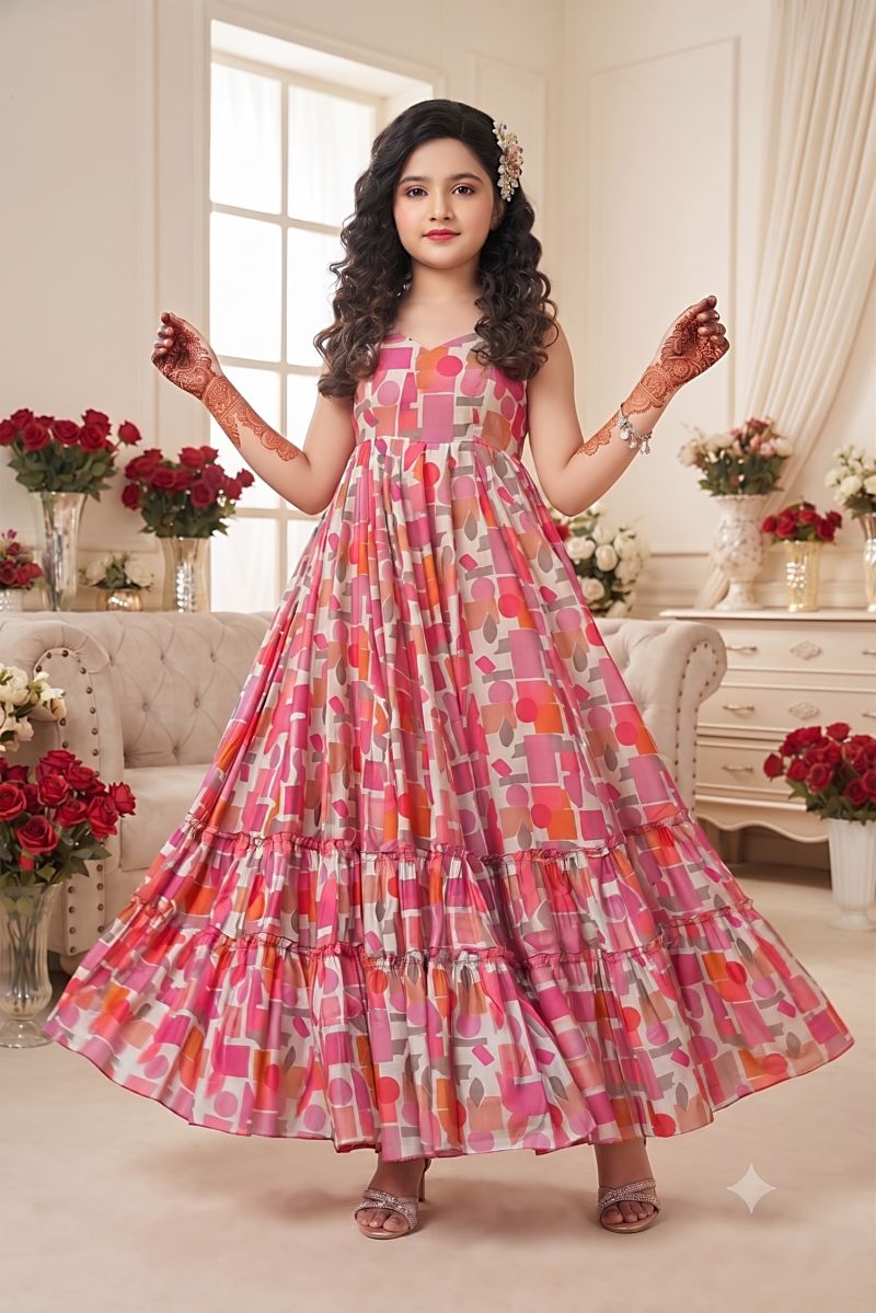 Lucaya Kids Vol 1 Digital Printed Kids Gown Set Collection
