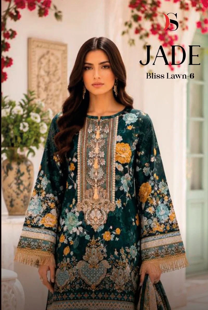 Deepsy Jade Bliss Lawn Vol 6 Cotton Dupatta Cotton Patch Salwar Suits