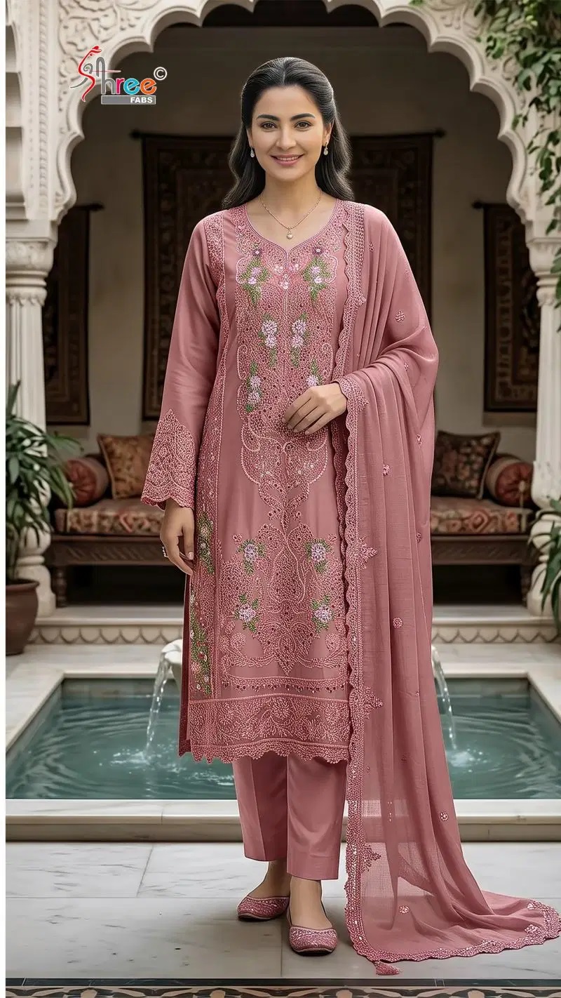 Shree Sf 5625 A To D Pakistani Salwar Kameez With Chiffon Dupatta