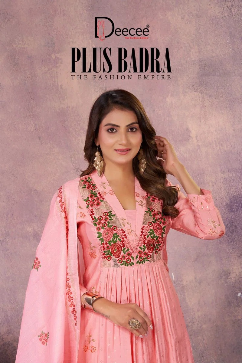 Deecee Plus Badra Embroidered Anarkali Kurti With Bottom Dupatta