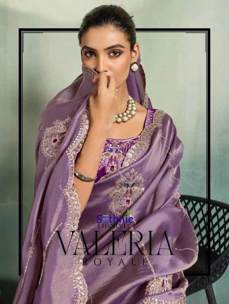 Sethnic Valeria Royal Embroidered Designer Saree Collection