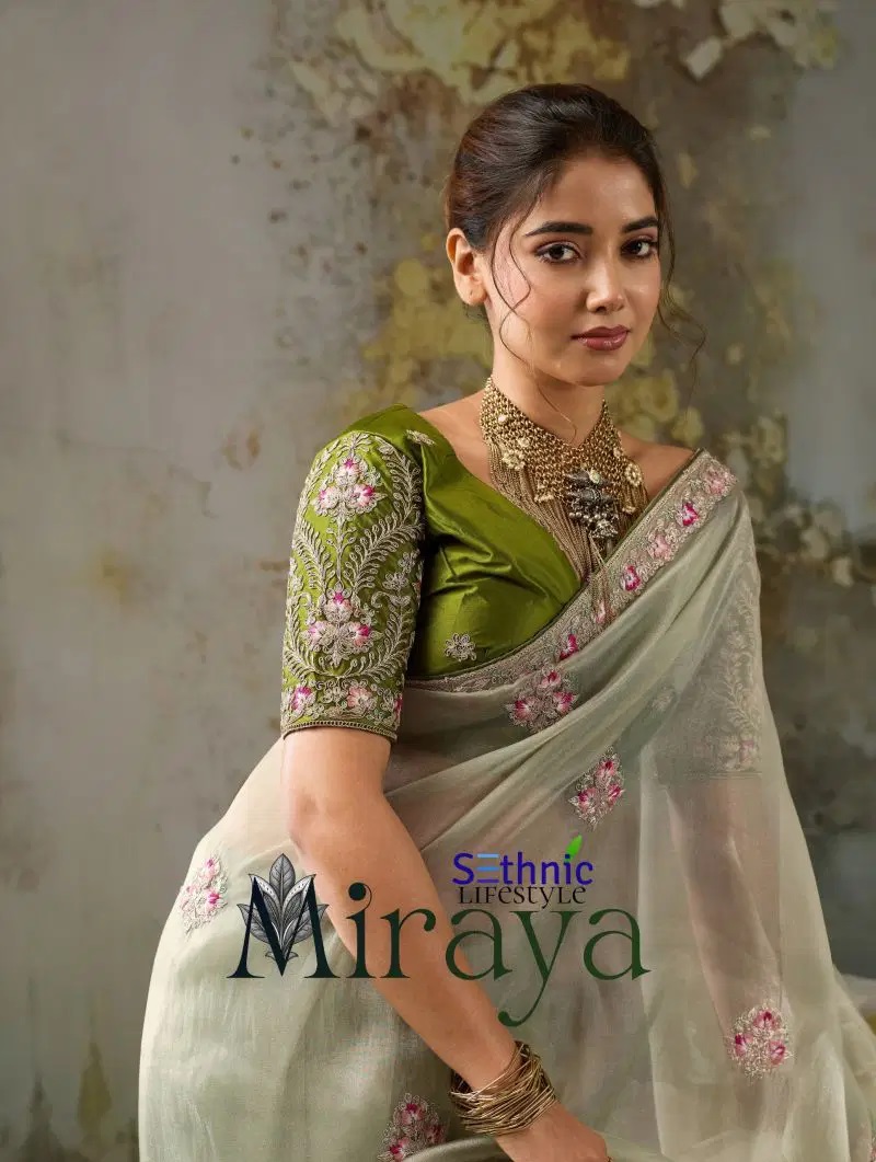 Sethnic Miraya Metallic Tissue Pita Zari Butta Work Saree Collection