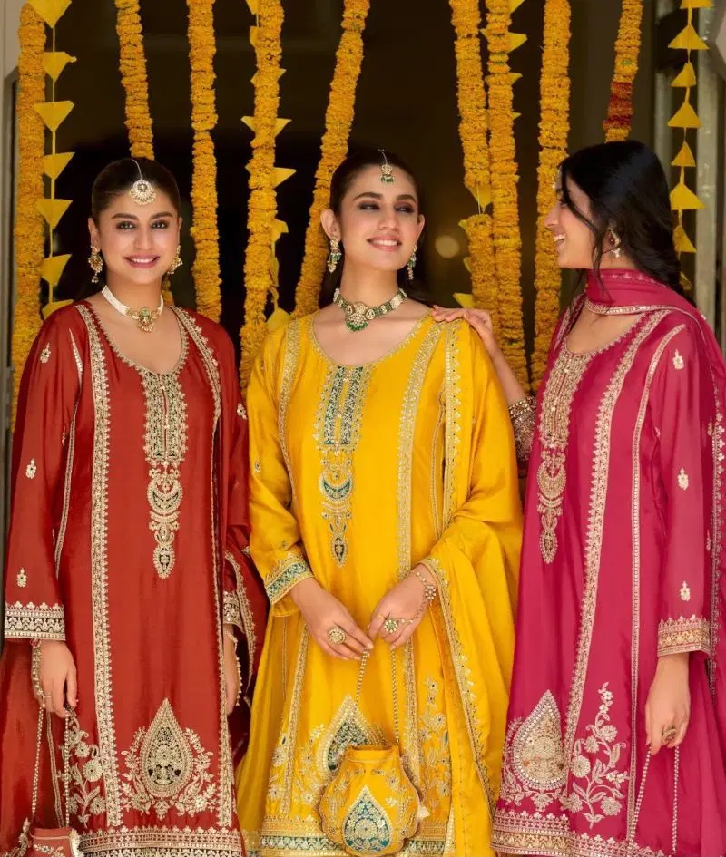 Zaveri D 2611 Embroidery Work Salwar Kameez Collection