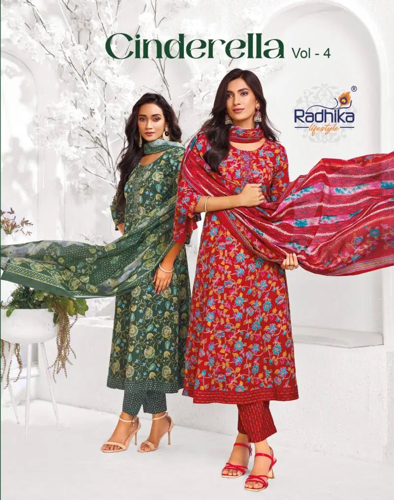 Radhika Cindrella Vol 4 Printed Cotton Kurti Set With Dupatta